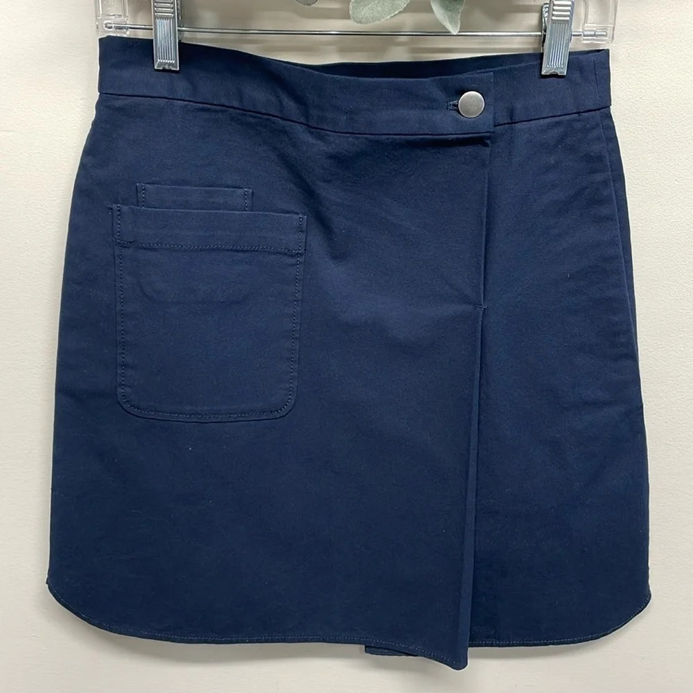 COS Navy Blue Mini Skirt with Front Pocket